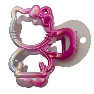 Kitty Claw Clip Iridescent Pink Hair Accessory